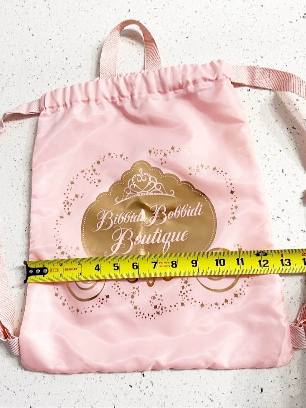Disney Bibbidi Bobbidi Boutique Pink Princess Drawstring Backpack Bag